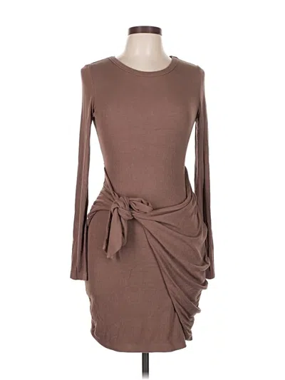 Pre-owned Petal And Pup Casual Dress In Brown