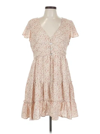Pre-owned Petal And Pup Casual Dress In Brown