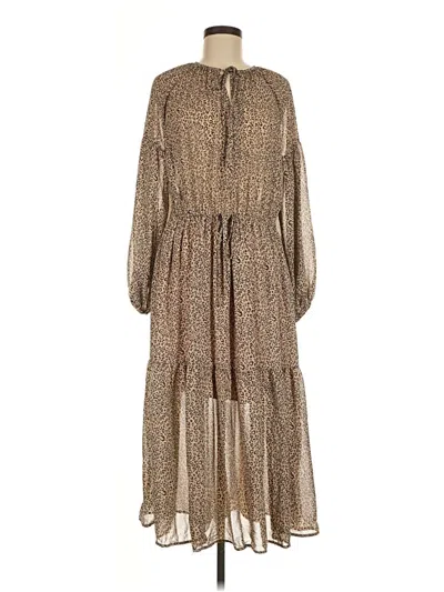 Pre-owned Petal And Pup Casual Dress In Brown