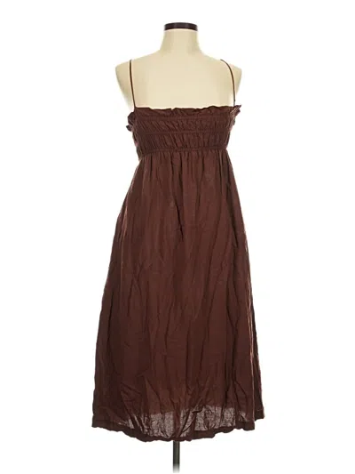 Pre-owned Petal And Pup Casual Dress In Brown