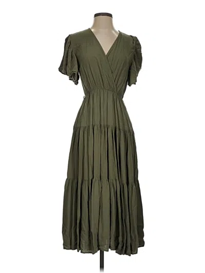 Pre-owned Petal And Pup Casual Dress In Green