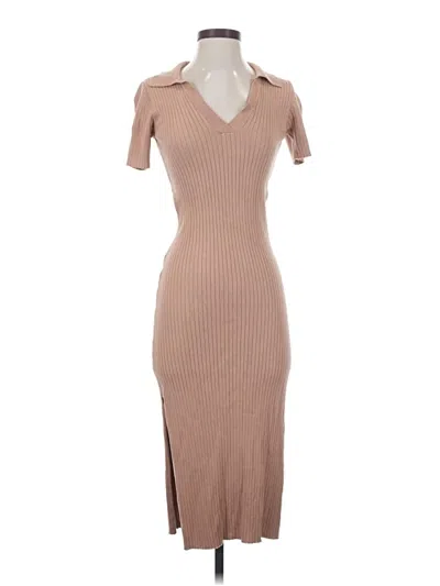 Pre-owned Petal And Pup Casual Dress In Tan