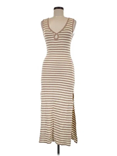Pre-owned Petal And Pup Casual Dress In Tan