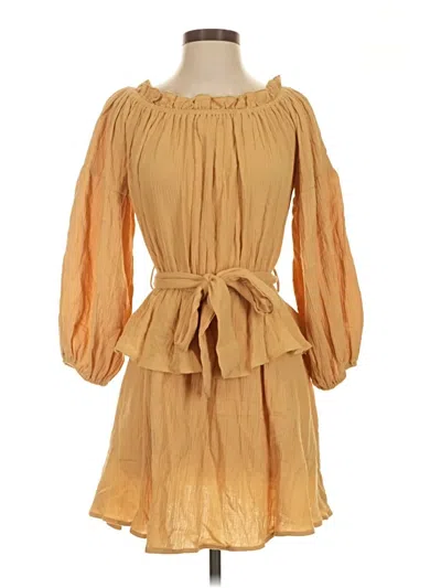 Pre-owned Petal And Pup Casual Dress In Tan