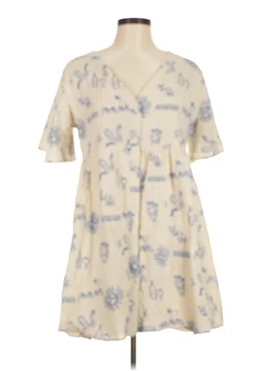 Pre-owned Petal And Pup Casual Dress In White