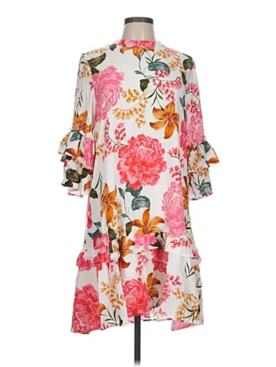Pre-owned Petal And Pup Casual Dress In White