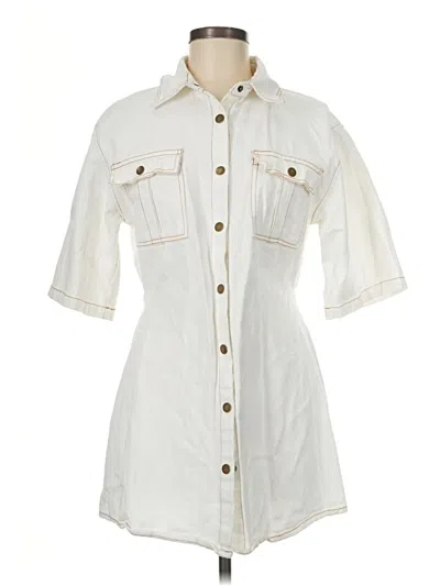 Pre-owned Petal And Pup Casual Dress In White