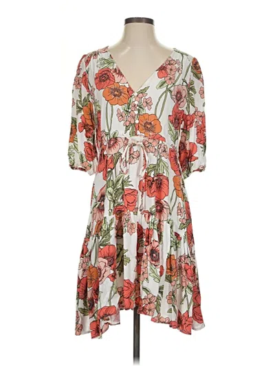 Pre-owned Petal And Pup Casual Dress In White