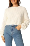 Petal And Pup Petal & Pup Catalina Textured Stitch Sleeve Sweater In White