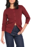 Petal And Pup Petal & Pup Cataline Button Front Cardigan In Burgundy