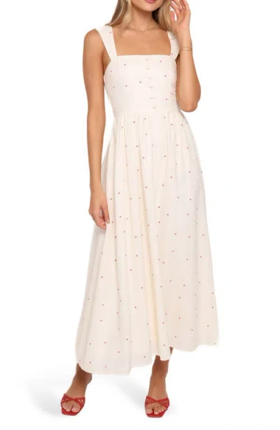Petal And Pup Petal & Pup Caty Linen Blend Maxi Sundress In White