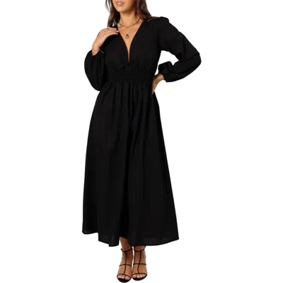 Petal And Pup Petal & Pup Cece Long Sleeve Maxi Dress In Black