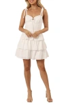 Petal And Pup Petal & Pup Celeste Embroidered Eyelet Cotton Ruffle Minidress In White