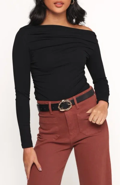 Petal And Pup Petal & Pup Cer One-shoulder Knit Top In Black