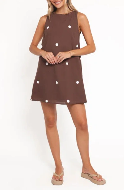 Petal And Pup Petal & Pup Chantelle Sleeveless Minidress In Brown