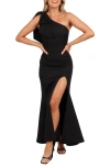 Petal And Pup Petal & Pup Charmed One-shoulder Gown In Black
