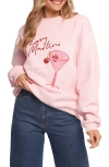 Petal And Pup Petal & Pup Cherry Martini Graphic Sweatshirt In Pink