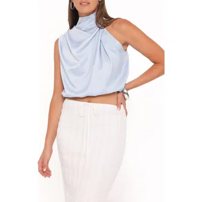 Petal And Pup Petal & Pup Cinzia One-shoulder Crop Top In Blue