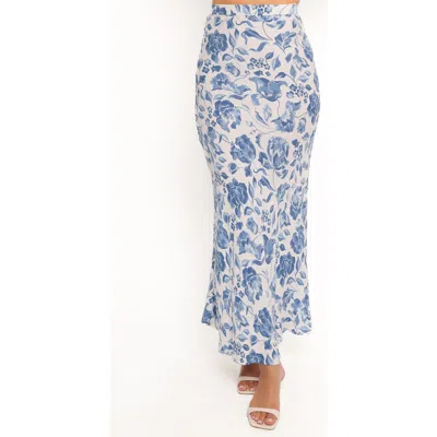 Petal And Pup Petal & Pup Claud Floral Maxi Skirt In Blue
