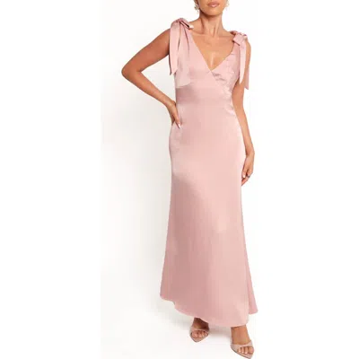 Petal And Pup Petal & Pup Claudine Satin Evening Dress In Multi