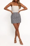 Petal And Pup Petal & Pup Clement Embroidered Check Miniskirt In Neutral