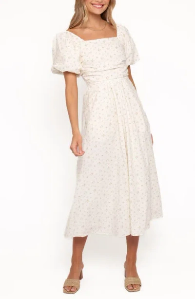 Petal And Pup Petal & Pup Clo Puff Sleeve Midi Dress In White