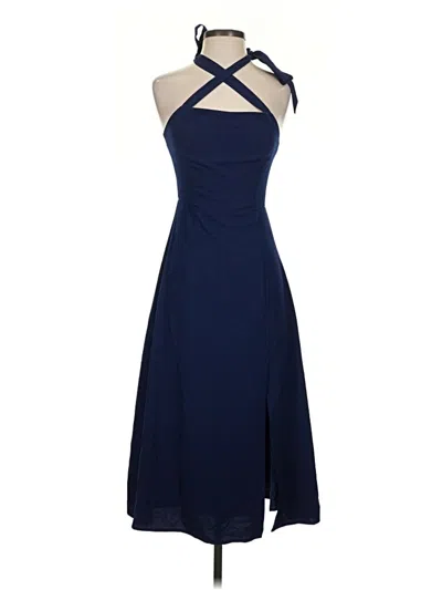 Pre-owned Petal And Pup Cocktail Dress In Blue