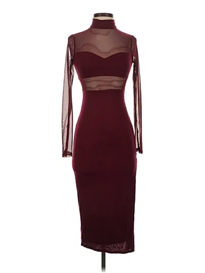 Pre-owned Petal And Pup Cocktail Dress In Burgundy