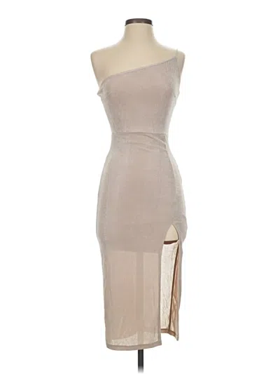 Pre-owned Petal And Pup Cocktail Dress In Tan
