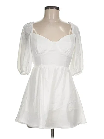 Pre-owned Petal And Pup Cocktail Dress In White