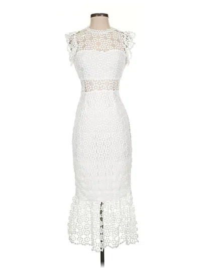 Pre-owned Petal And Pup Cocktail Dress In White