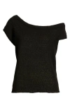 Petal And Pup Petal & Pup Coco One-shoulder Knit Top In Black