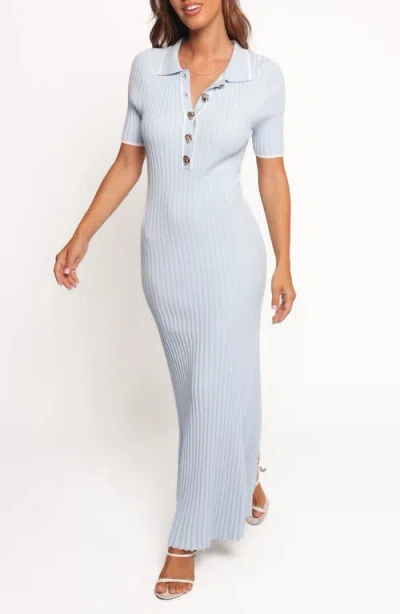 Petal And Pup Petal & Pup Crawford Short Sleeve Knit Dress In Blue