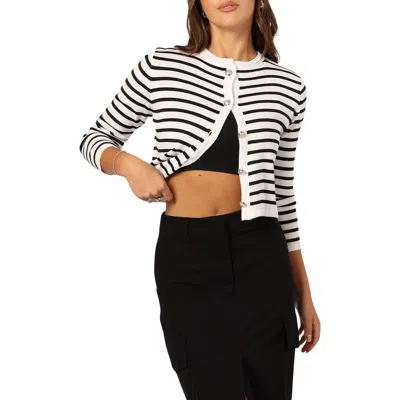 Petal And Pup Petal & Pup Cynthia Stripe Crop Cardigan In Multi