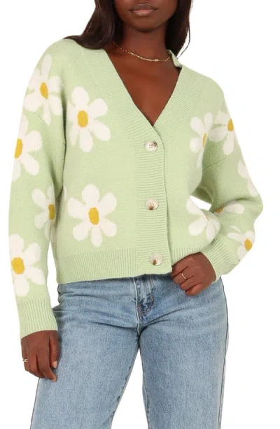 Petal And Pup Petal & Pup Daisy Cardigan In Green