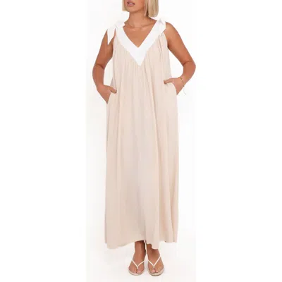 Petal And Pup Petal & Pup Dami Shoulder Bow Maxi Dress In White