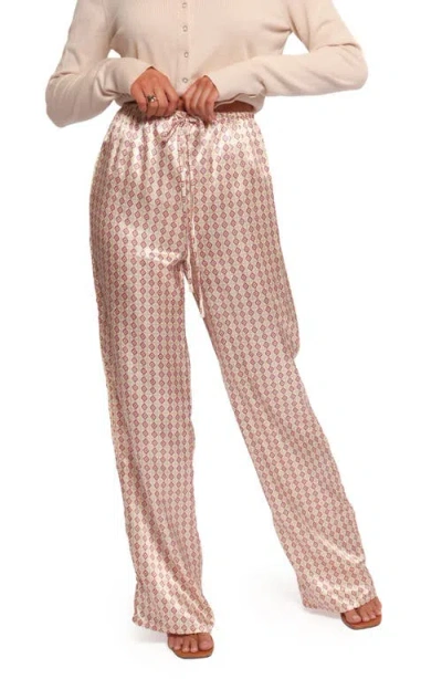 Petal And Pup Petal & Pup Danae Wide Leg Satin Pants In Pink