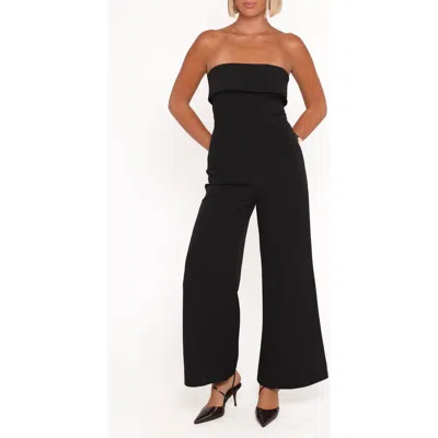 Petal And Pup Petal & Pup Danni Strapless Wide Leg Jumpsuit In Black