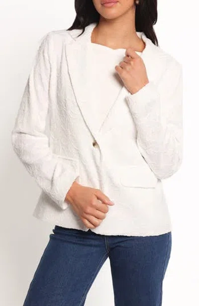 Petal And Pup Petal & Pup Darian Lace Knit Blazer In White