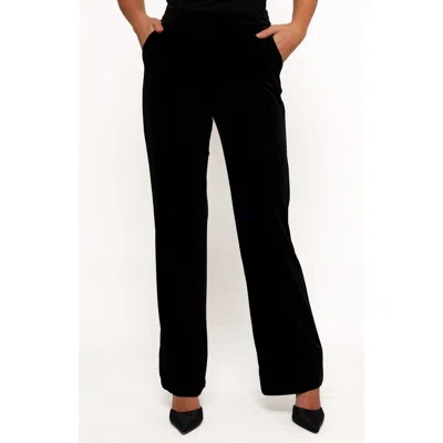 Petal And Pup Petal & Pup Darla Velvet Wide Leg Pants In Black