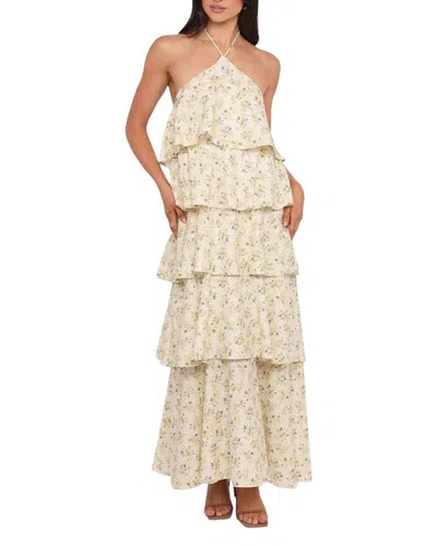 Petal And Pup Darlia Halterneck Maxi Dress In Neutral