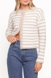 Petal And Pup Petal & Pup Dean Stripe Cardigan In Neutral