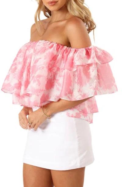 Petal And Pup Petal & Pup Deedi Floral Off The Shoulder Top In Pink