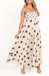 Petal And Pup Petal & Pup Deenie Mixed Polka Dot Cotton Maxi Dress In Multi