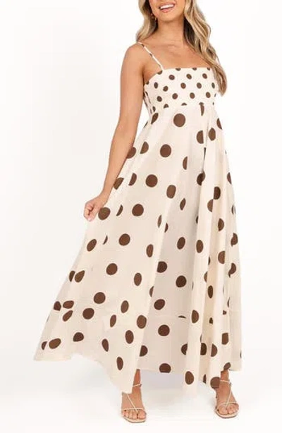 Petal And Pup Petal & Pup Deenie Mixed Polka Dot Cotton Maxi Dress In Multi