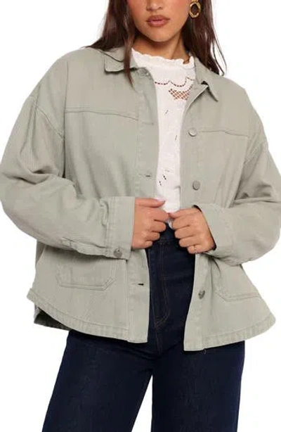 Petal And Pup Petal & Pup Delana Denim Shirt Jacket In Animal Print