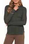 Petal And Pup Petal & Pup Delphine Fine Rib Knit Top In Green