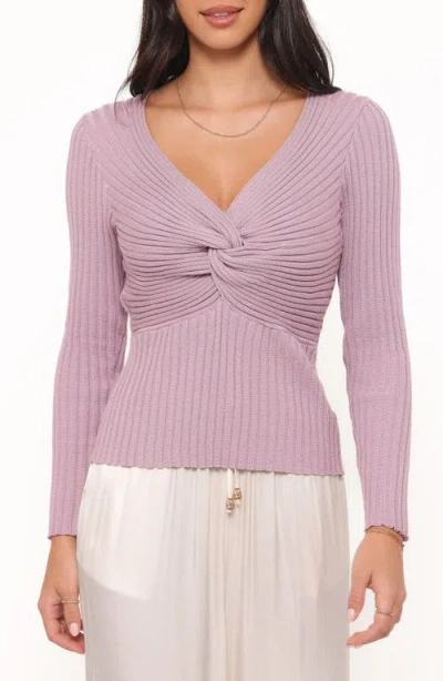 Petal And Pup Petal & Pup Demi Twist Rib Sweater In Purple
