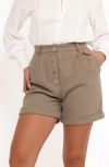 Petal And Pup Petal & Pup Denise Tailored Shorts In Brown