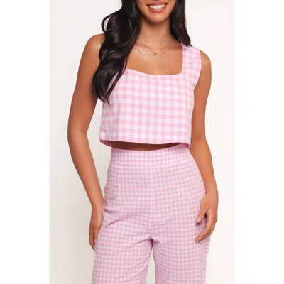 Petal And Pup Petal & Pup Devlin Check Crop Tank In Animal Print